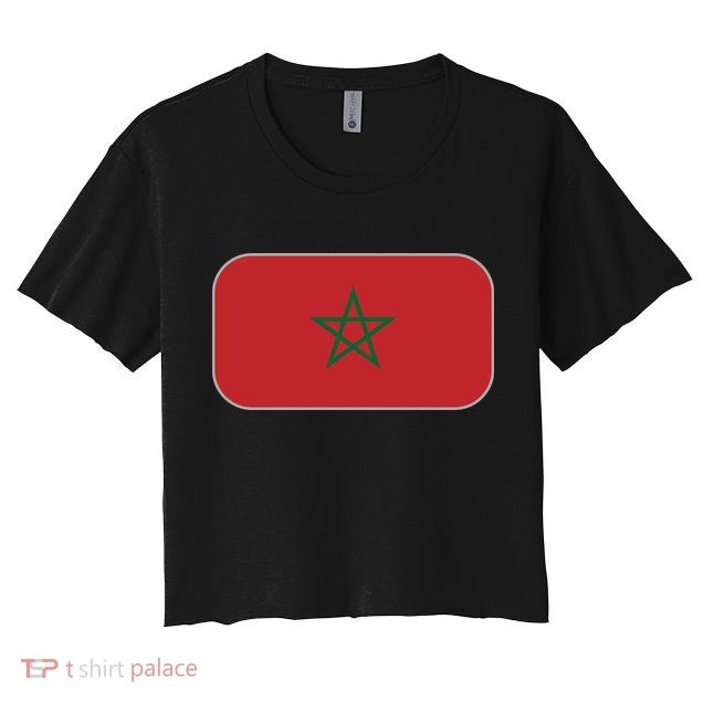 Morocco Soccer Moroccan Flag Crop Top