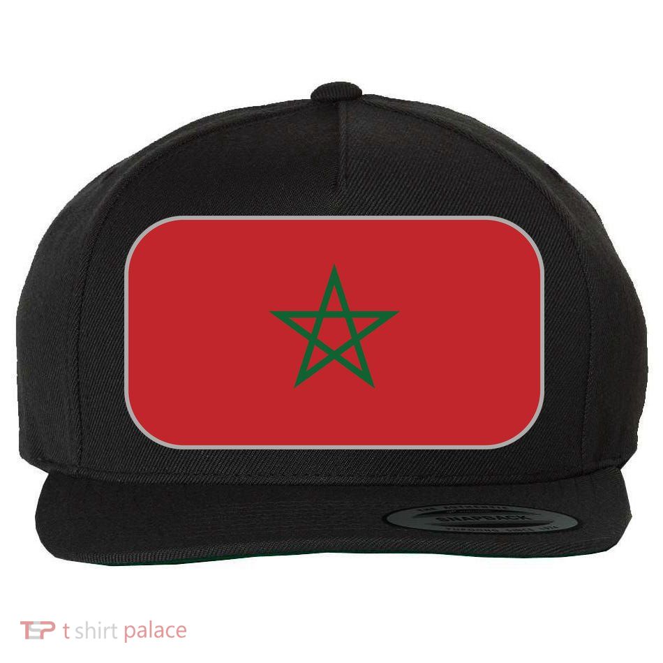 Morocco Soccer Moroccan Flag Wool Snapback Cap