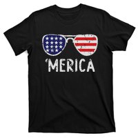 Merica Sunglasses 4th Of July Usa Pride T-Shirt