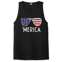 Merica Sunglasses 4th Of July Usa Pride PosiCharge Competitor Tank