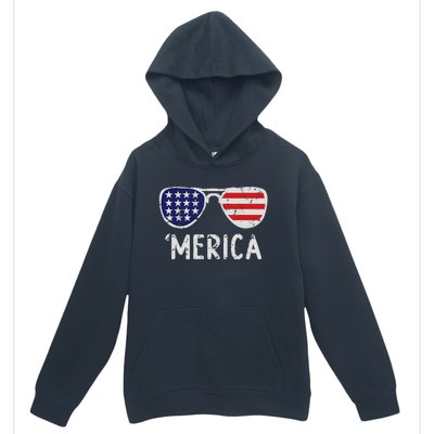 Merica Sunglasses 4th Of July Usa Pride Urban Pullover Hoodie