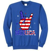 Merica Sign 4th Of July Vintage America Flag Retro Usa Funny Gift Sweatshirt