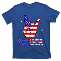 Merica Sign 4th Of July Vintage America Flag Retro Usa Funny Gift T-Shirt