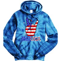 Merica Sign 4th Of July Vintage America Flag Retro Usa Funny Gift Tie Dye Hoodie