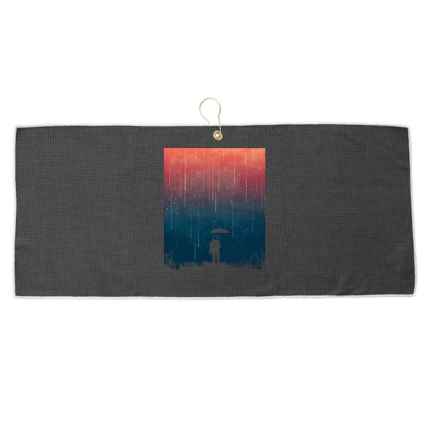 Meteor Shower Large Microfiber Waffle Golf Towel