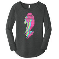 Mermaid Swimming. 80s. Colors. 1980s. Women's Perfect Tri Tunic Long Sleeve Shirt