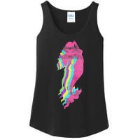 Mermaid Swimming. 80s. Colors. 1980s. Ladies Essential Tank