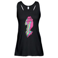 Mermaid Swimming. 80s. Colors. 1980s. Ladies Essential Flowy Tank