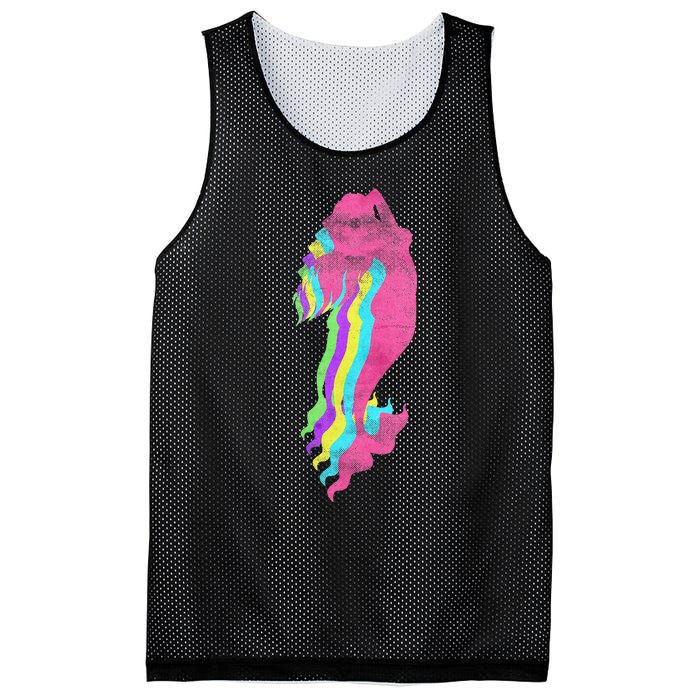 Mermaid Swimming. 80s. Colors. 1980s. Mesh Reversible Basketball Jersey Tank