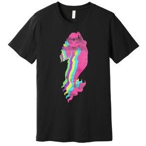 Mermaid Swimming. 80s. Colors. 1980s. Premium T-Shirt