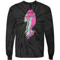 Mermaid Swimming. 80s. Colors. 1980s. Tie-Dye Long Sleeve Shirt