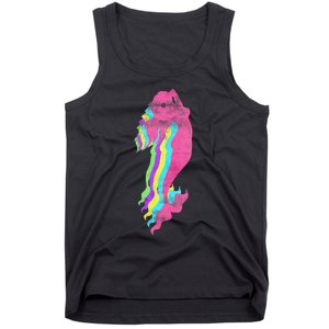 Mermaid Swimming. 80s. Colors. 1980s. Tank Top