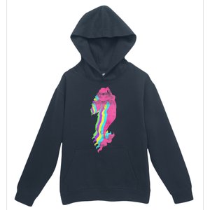 Mermaid Swimming. 80s. Colors. 1980s. Urban Pullover Hoodie