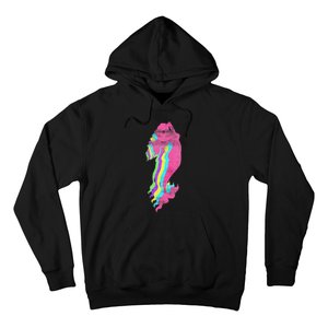 Mermaid Swimming. 80s. Colors. 1980s. Hoodie