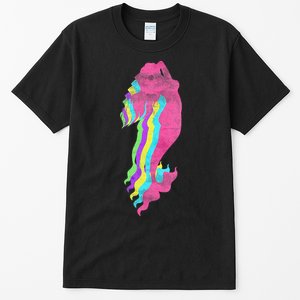 Mermaid Swimming. 80s. Colors. 1980s. Tall T-Shirt