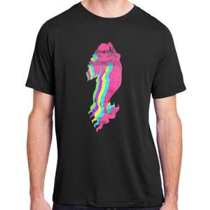 Mermaid Swimming. 80s. Colors. 1980s. Adult ChromaSoft Performance T-Shirt