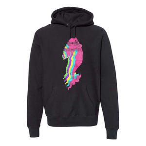 Mermaid Swimming. 80s. Colors. 1980s. Premium Hoodie