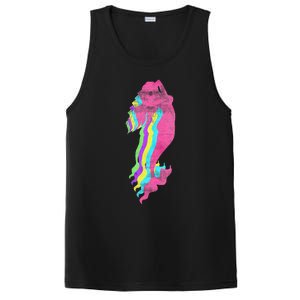 Mermaid Swimming. 80s. Colors. 1980s. PosiCharge Competitor Tank