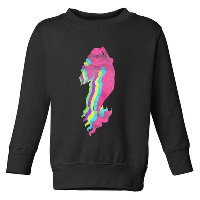 Mermaid Swimming. 80s. Colors. 1980s. Toddler Sweatshirt