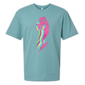 Mermaid Swimming. 80s. Colors. 1980s. Sueded Cloud Jersey T-Shirt