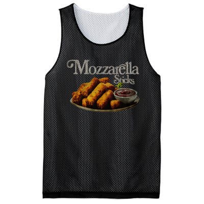 Mozzarella Sticks 90S  Mozzarella Stick Lover Bread Mesh Reversible Basketball Jersey Tank