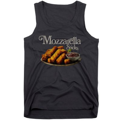 Mozzarella Sticks 90S  Mozzarella Stick Lover Bread Tank Top