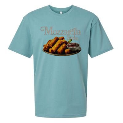 Mozzarella Sticks 90S  Mozzarella Stick Lover Bread Sueded Cloud Jersey T-Shirt