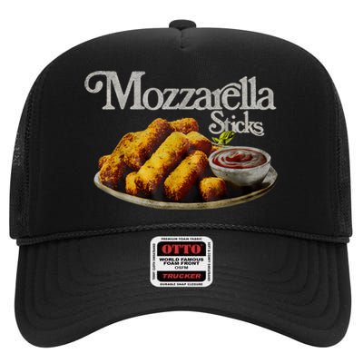 Mozzarella Sticks 90S Mozzarella Stick Lover Bread High Crown Mesh Back Trucker Hat