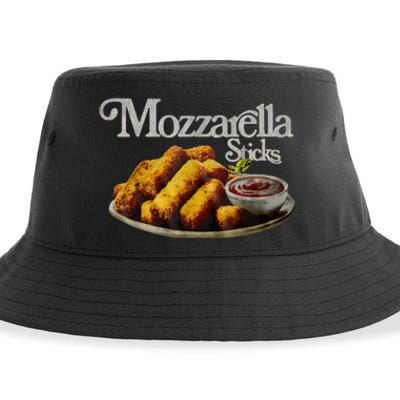 Mozzarella Sticks 90S Mozzarella Stick Lover Bread Sustainable Bucket Hat