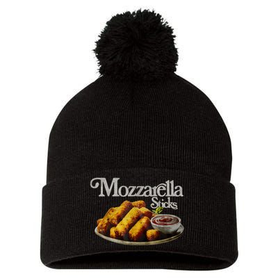 Mozzarella Sticks 90S Mozzarella Stick Lover Bread Pom Pom 12in Knit Beanie