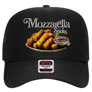 Mozzarella Sticks 90s Mozzarella Stick Lover Bread High Crown Mesh Back Trucker Hat