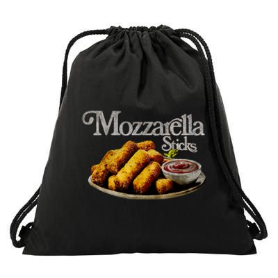 Mozzarella Sticks 90s Mozzarella Stick Lover Bread Drawstring Bag