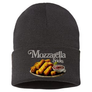 Mozzarella Sticks 90s Mozzarella Stick Lover Bread Sustainable Knit Beanie