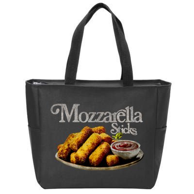 Mozzarella Sticks 90s Mozzarella Stick Lover Bread Zip Tote Bag