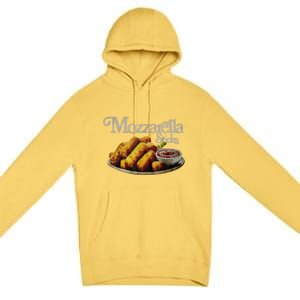 Mozzarella Sticks 90s Mozzarella Stick Lover Bread Premium Pullover Hoodie