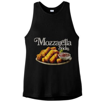 Mozzarella Sticks 90s Mozzarella Stick Lover Bread Ladies PosiCharge Tri-Blend Wicking Tank
