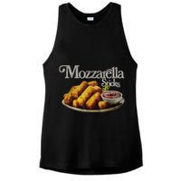 Mozzarella Sticks 90s Mozzarella Stick Lover Bread Ladies PosiCharge Tri-Blend Wicking Tank