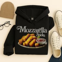 Mozzarella Sticks 90s Mozzarella Stick Lover Bread Hoodie