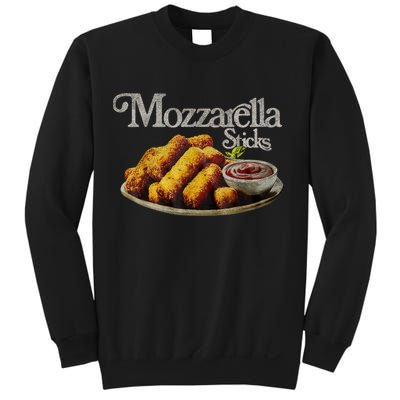 Mozzarella Sticks 90s Mozzarella Stick Lover Bread Sweatshirt