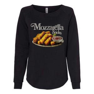 Mozzarella Sticks 90s Mozzarella Stick Lover Bread Womens California Wash Sweatshirt