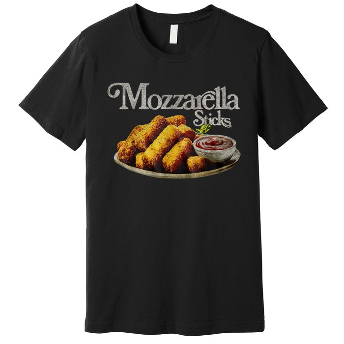 Mozzarella Sticks 90s Mozzarella Stick Lover Bread Premium T-Shirt