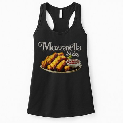 Mozzarella Sticks 90s Mozzarella Stick Lover Bread Womens Tank Top