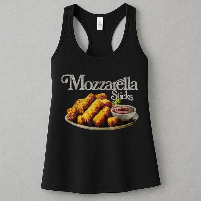 Mozzarella Sticks 90s Mozzarella Stick Lover Bread Womens Tank Top