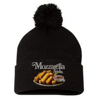 Mozzarella Sticks 90s Mozzarella Stick Lover Bread Pom Pom 12in Knit Beanie