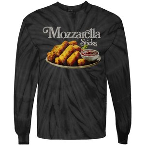 Mozzarella Sticks 90s Mozzarella Stick Lover Bread Tie-Dye Long Sleeve Shirt