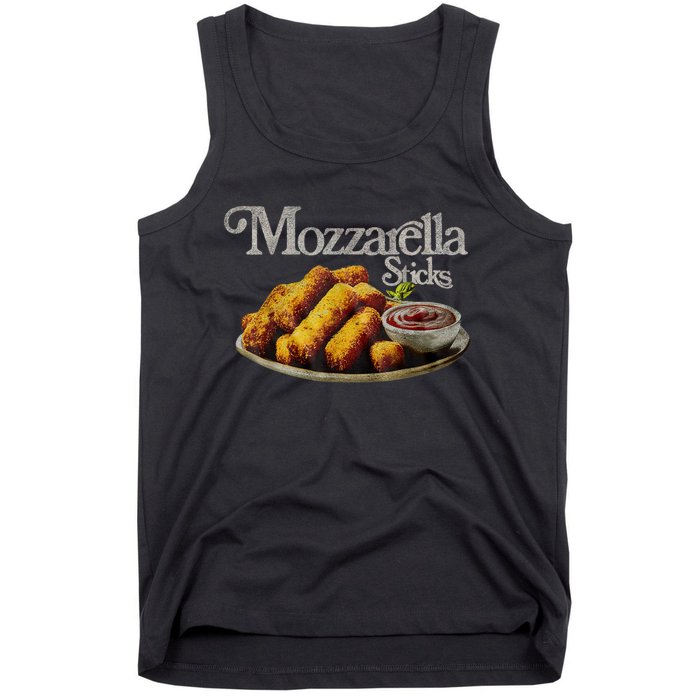 Mozzarella Sticks 90s Mozzarella Stick Lover Bread Tank Top