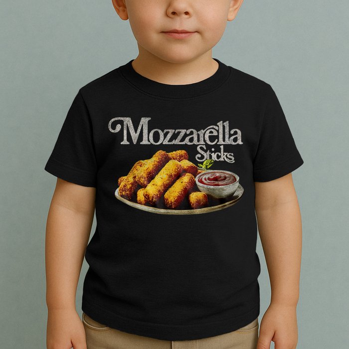 Mozzarella Sticks 90s Mozzarella Stick Lover Bread Toddler T-Shirt