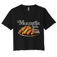 Mozzarella Sticks 90s Mozzarella Stick Lover Bread Crop Top