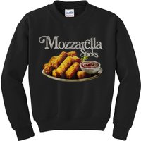 Mozzarella Sticks 90s Mozzarella Stick Lover Bread Kids Sweatshirt