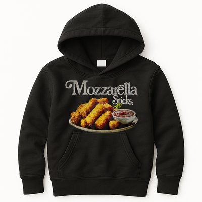 Mozzarella Sticks 90s Mozzarella Stick Lover Bread Kids Hoodie
